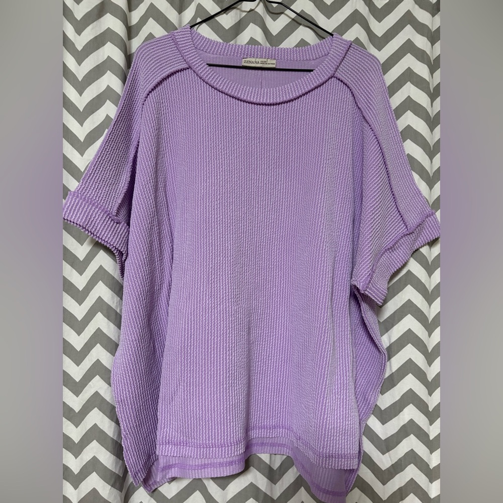 Women’sLavender Knit Short-Sleeve Top